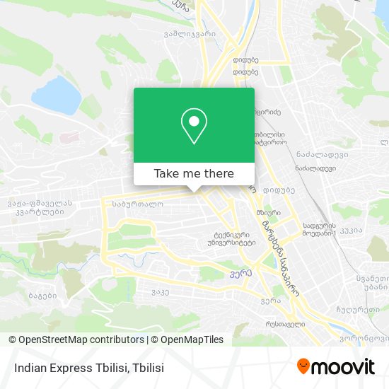 Indian Express Tbilisi map