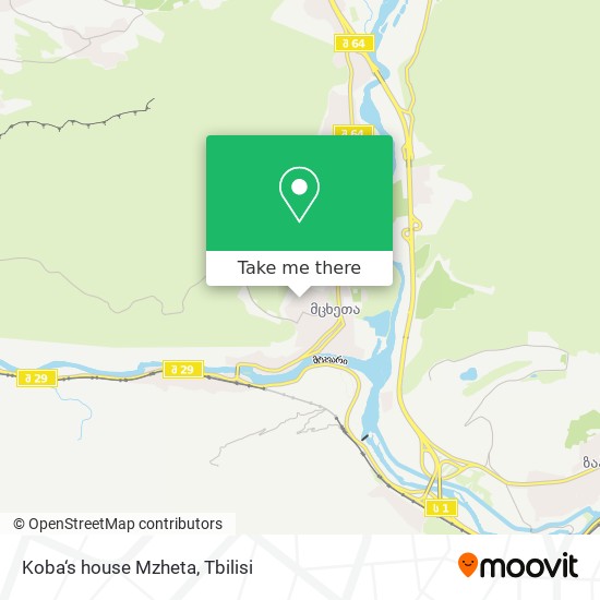 Koba‘s house Mzheta map