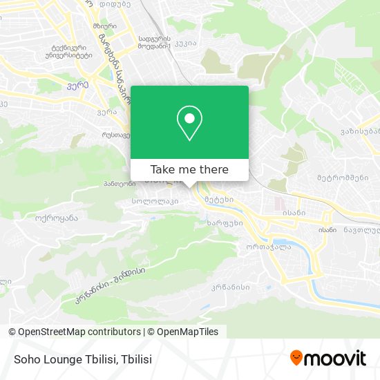 Карта Soho Lounge Tbilisi