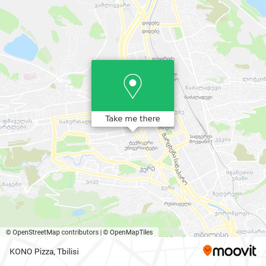 KONO Pizza map