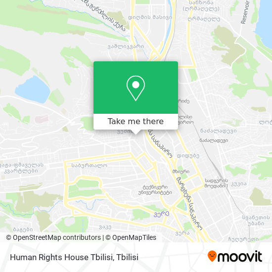 Human Rights House Tbilisi map