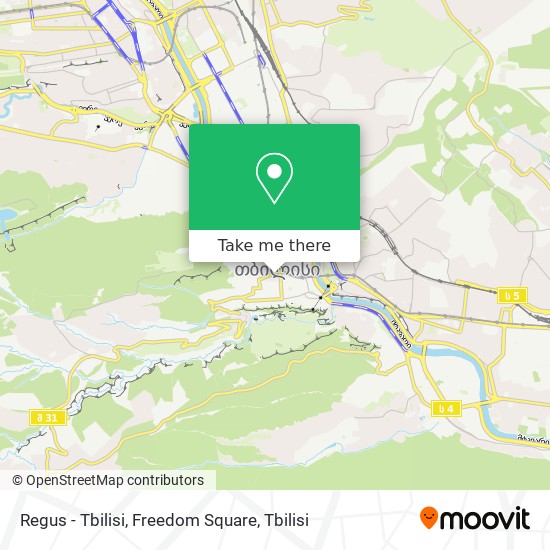 Regus - Tbilisi, Freedom Square map