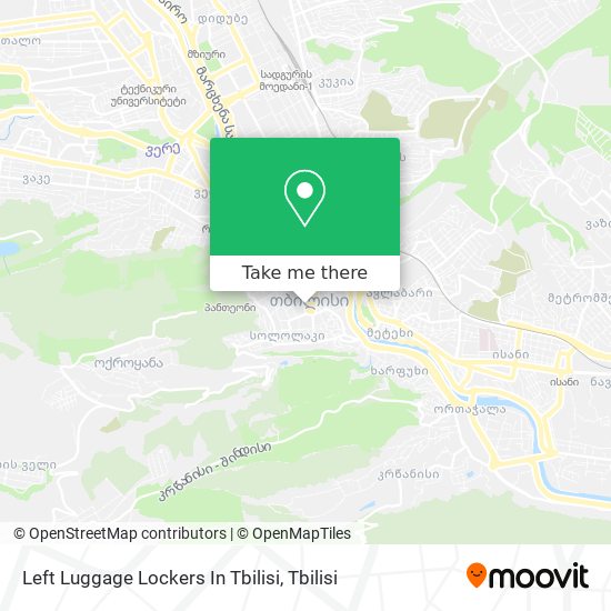 Left Luggage Lockers In Tbilisi map