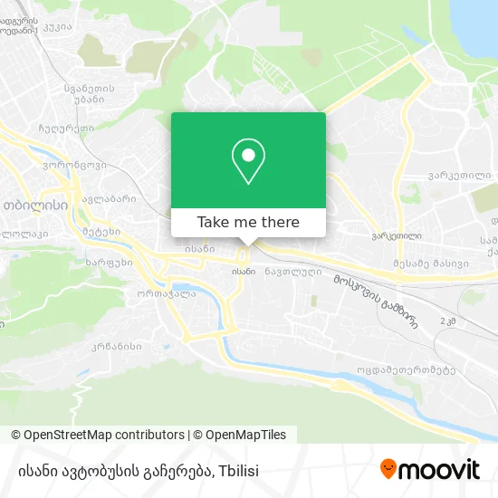 ისანი ავტობუსის გაჩერება map