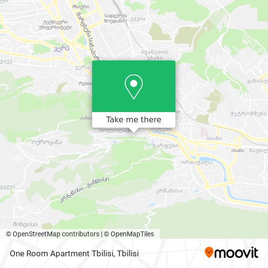 One Room Apartment Tbilisi map