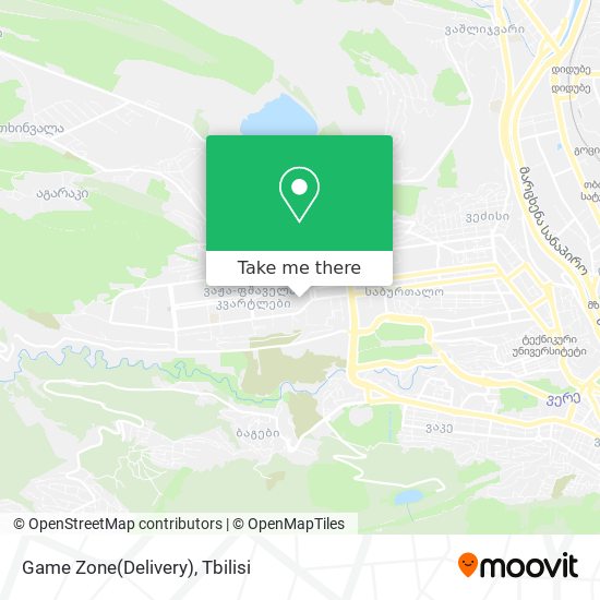 Game Zone(Delivery) map