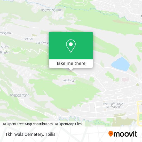 Tkhinvala Cemetery map