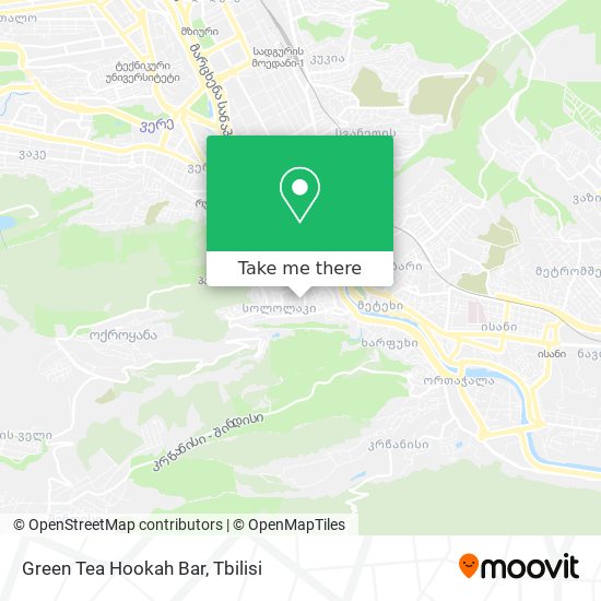 Карта Green Tea Hookah Bar