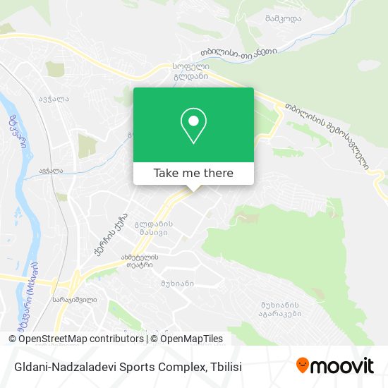 Gldani-Nadzaladevi Sports Complex map