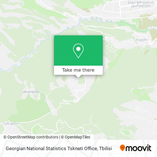 Georgian National Statistics Tskneti Office map