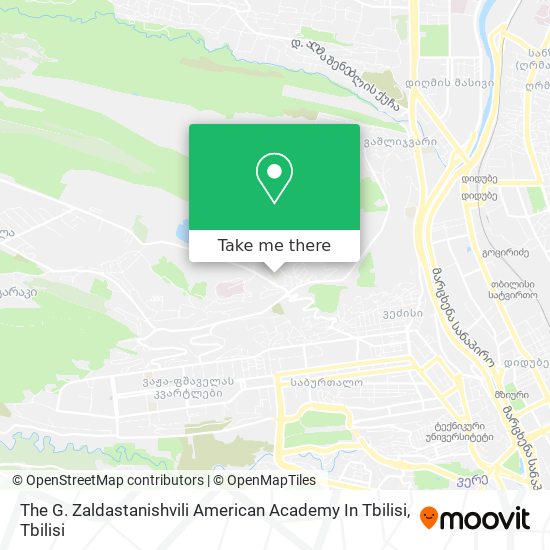 Карта The G. Zaldastanishvili American Academy In Tbilisi