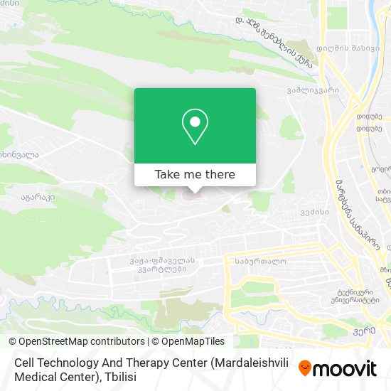 Cell Technology And Therapy Center (Mardaleishvili Medical Center) map