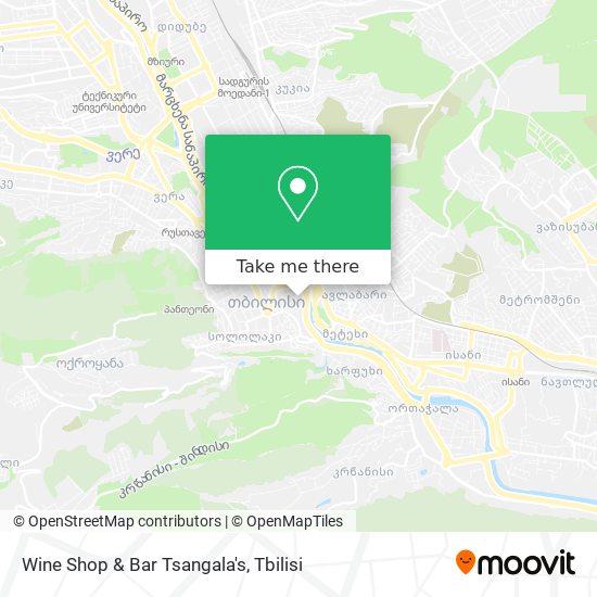 Карта Wine Shop & Bar Tsangala's