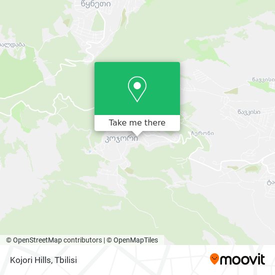 Kojori Hills map