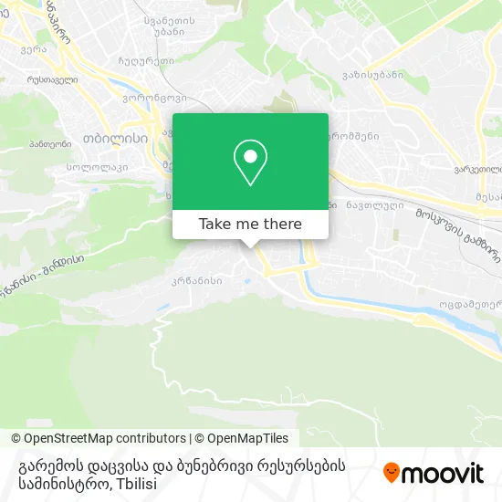 გარემოს დაცვისა და ბუნებრივი რესურსების სამინისტრო map