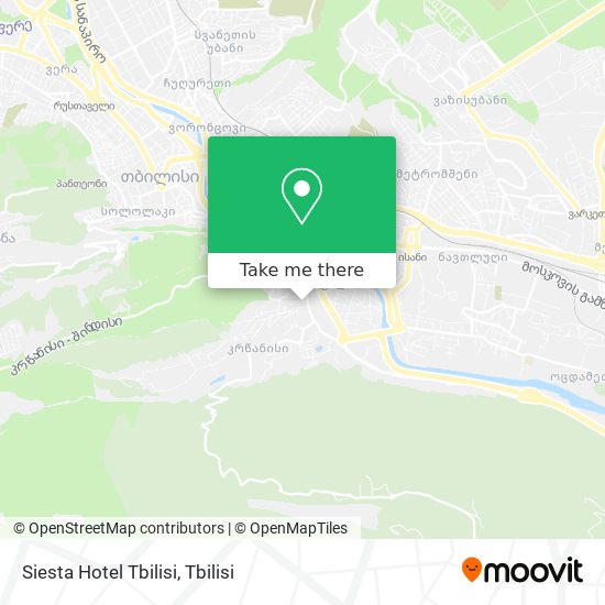Siesta Hotel Tbilisi map