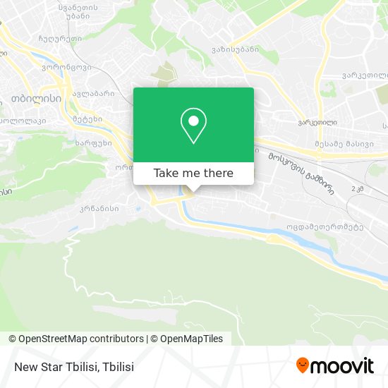 Карта New Star Tbilisi