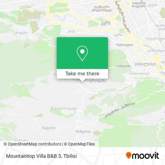 Mountaintop Villa B&B 3 map