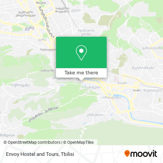 Envoy Hostel and Tours map