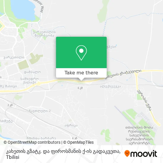 კახეთის გზატკ. და ფიროსმანის ქ-ის გადაკვეთა map