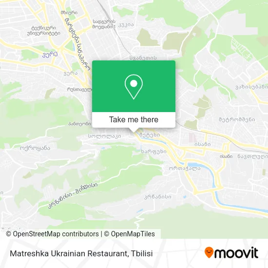 Карта Matreshka Ukrainian Restaurant