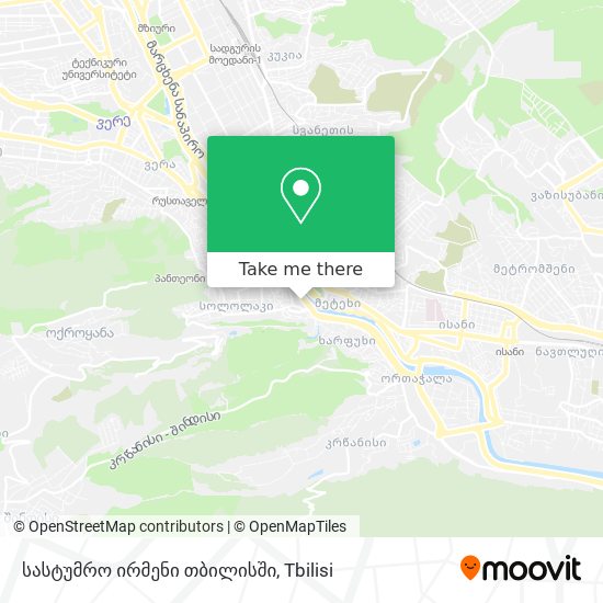 Карта სასტუმრო ირმენი თბილისში