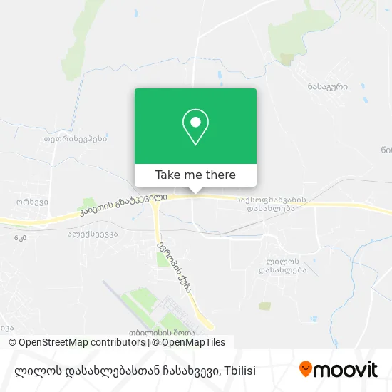 ლილოს დასახლებასთან ჩასახვევი map