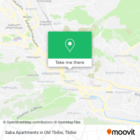 Saba Apartments in Old Tbilisi map