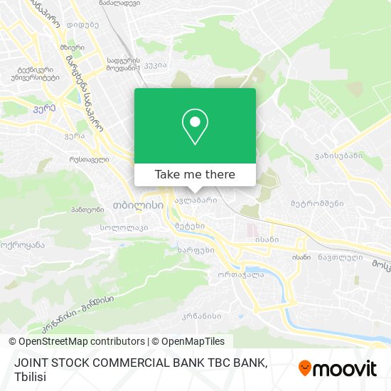 JOINT STOCK COMMERCIAL BANK TBC BANK map