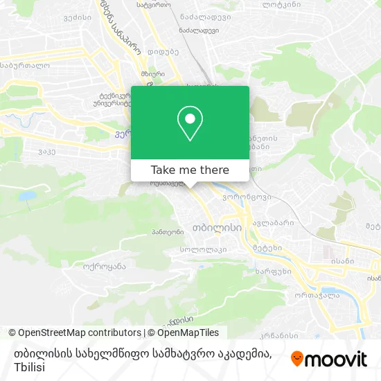 თბილისის სახელმწიფო სამხატვრო აკადემია map