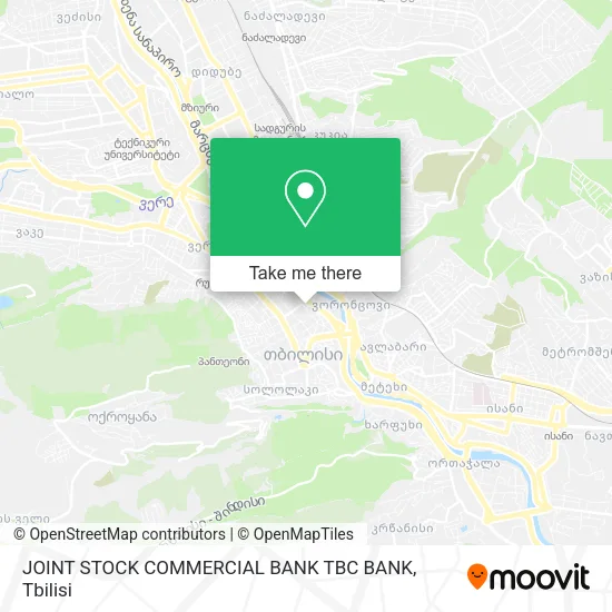 Карта JOINT STOCK COMMERCIAL BANK TBC BANK