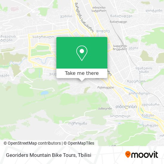 Georiders Mountain Bike Tours map