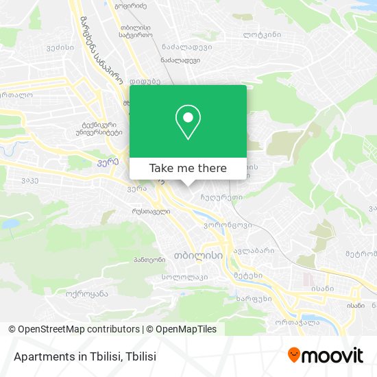 Apartments in Tbilisi map