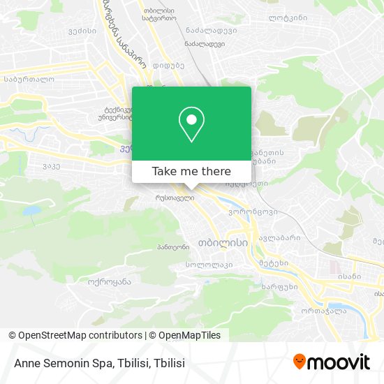 Anne Semonin Spa, Tbilisi map