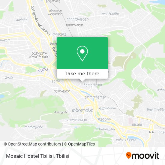 Mosaic Hostel Tbilisi map