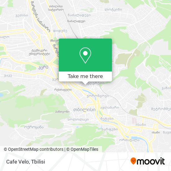 Карта Cafe Velo
