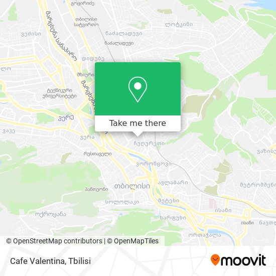 Карта Cafe Valentina