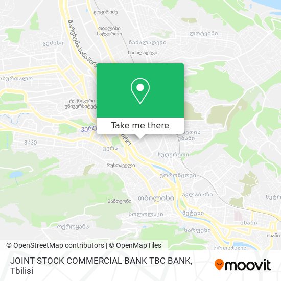 JOINT STOCK COMMERCIAL BANK TBC BANK map