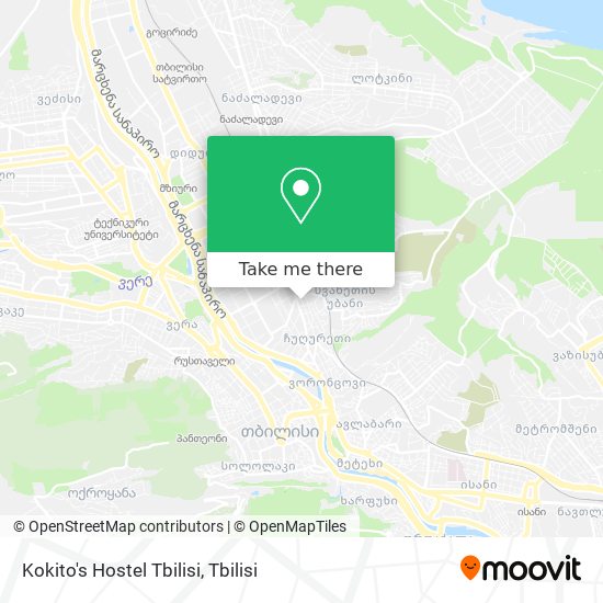 Карта Kokito's Hostel Tbilisi