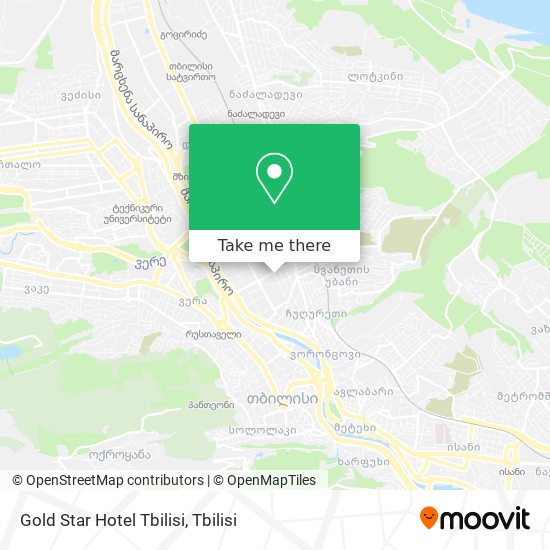 Gold Star Hotel Tbilisi map