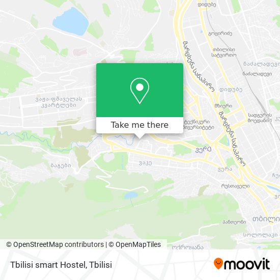 Tbilisi smart Hostel map