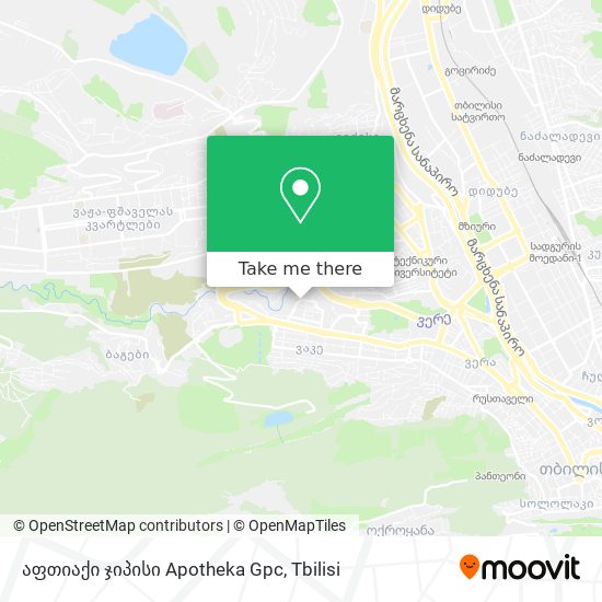 აფთიაქი ჯიპისი Apotheka Gpc map