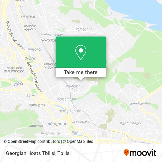 Georgian Hosts Tbilisi map
