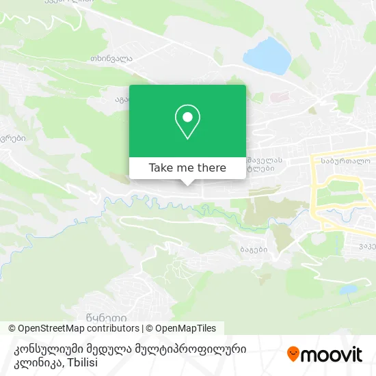 კონსულიუმი მედულა მულტიპროფილური კლინიკა map