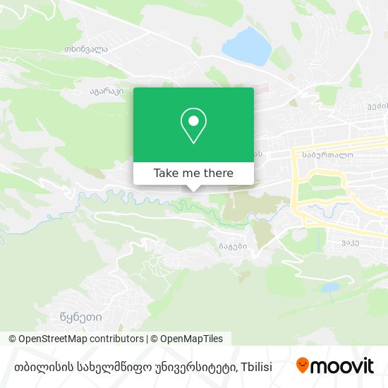 თბილისის სახელმწიფო უნივერსიტეტი map