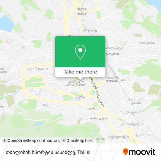 თბილისის სპორტის სასახლე map
