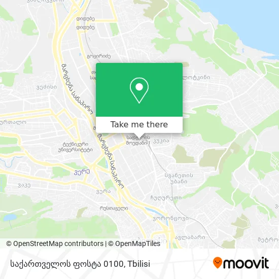 საქართველოს ფოსტა 0100 map