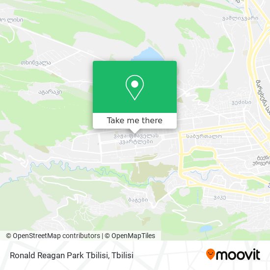 Ronald Reagan Park Tbilisi map