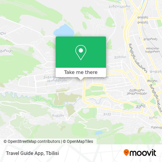 Travel Guide App map