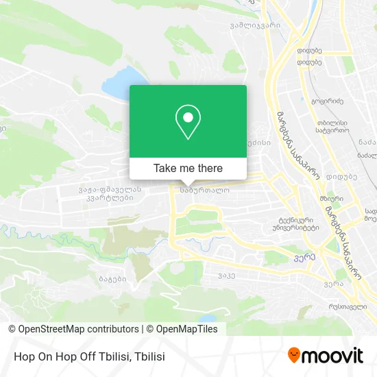 Карта Hop On Hop Off Tbilisi